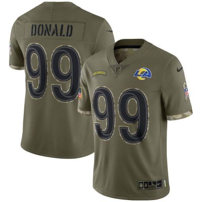 Los Angeles Rams #99 Aaron Donald Nike 2022 Salute To Service Limited Jersey - Olive