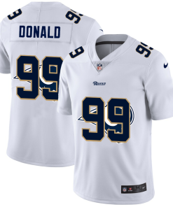 Los Angeles Rams #99 Aaron Donald White Nike Team Logo Dual Overlap Limited NFL Jersey