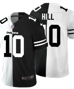 Miami Dolphins #10 Tyreek Hill Black V White Peace Split Nike Vapor Untouchable Limited NFL Jersey