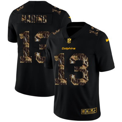 Miami Dolphins #13 Dan Marino Black Nike Flocked Lightning Vapor Limited NFL Jersey