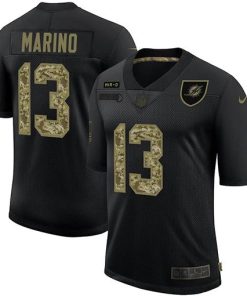 Miami Dolphins #13 Dan Marino Nike 2020 Salute To Service Camo Limited NFL Jersey Black