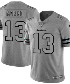 Miami Dolphins #13 Dan Marino Nike Gray Gridiron II Vapor Untouchable Limited NFL Jersey