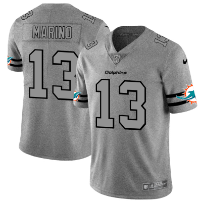 Miami Dolphins #13 Dan Marino Nike Gray Gridiron II Vapor Untouchable Limited NFL Jersey