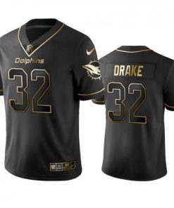 Miami Dolphins #32 Kenyan Drake Stitched NFL Vapor Untouchable Limited Black Golden Jersey