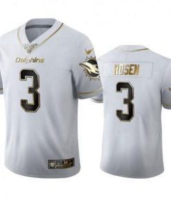 Miami Miami Dolphins #3 Josh Rosen Nike White Golden Edition Vapor Limited NFL 100 Jersey