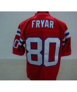 Michell & Ness New England Patriots #80 Irving Fryar Red Stitched Throwback NFL Jersey