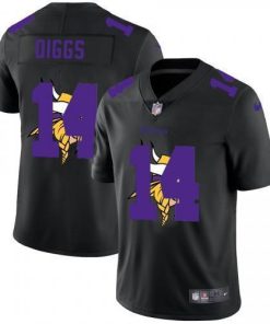 Minnesota Vikings #14 Stefon Diggs Nike Team Logo Dual Overlap Limited NFL Jersey Black