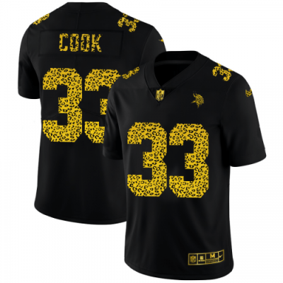 Minnesota Vikings #33 Dalvin Cook Nike Leopard Print Fashion Vapor Limited NFL Jersey Black