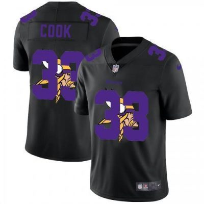 Minnesota Vikings #33 Dalvin Cook Nike Team Logo Dual Overlap Limited NFL Jersey Black