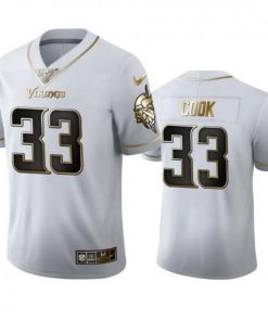 Minnesota Vikings #33 Dalvin Cook Nike White Golden Edition Vapor Limited NFL 100 Jersey