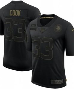 Minnesota Vikings #33 Dalvin Cook Nike 2020 Salute To Service Limited Jersey Black