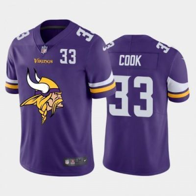 Minnesota Vikings #33 Dalvin Cook Purple Nike Big Team Logo Player Vapor Limited NFL Jersey