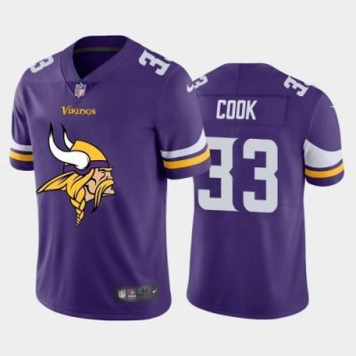 Minnesota Vikings #33 Dalvin Cook Purple Nike Big Team Logo Vapor Limited NFL Jersey