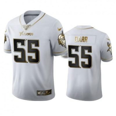 Minnesota Vikings #55 Anthony Barr Nike White Golden Edition Vapor Limited NFL 100 Jersey