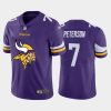 Minnesota Vikings #7 Patrick Peterson Purple Nike Big Team Logo Vapor Limited NFL Jersey
