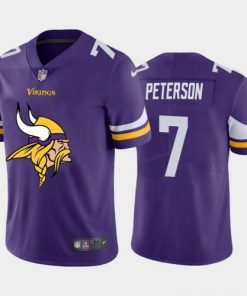 Minnesota Vikings #7 Patrick Peterson Purple Nike Big Team Logo Vapor Limited NFL Jersey