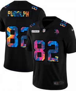 Minnesota Vikings #82 Kyle Rudolph Nike Multi-Color Black 2020 NFL Crucial Catch Vapor Untouchable Limited Jersey