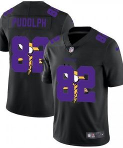 Minnesota Vikings #82 Kyle Rudolph Nike Team Logo Dual Overlap Limited NFL Jersey Black