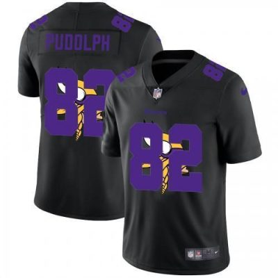 Minnesota Vikings #82 Kyle Rudolph Nike Team Logo Dual Overlap Limited NFL Jersey Black