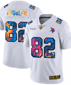Minnesota Vikings #82 Kyle Rudolph White Nike Multi-Color 2020 NFL Crucial Catch Limited NFL Jersey