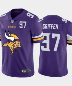 Minnesota Vikings #97 Everson Griffen Purple Nike Big Team Logo Player Vapor Limited NFL Jersey