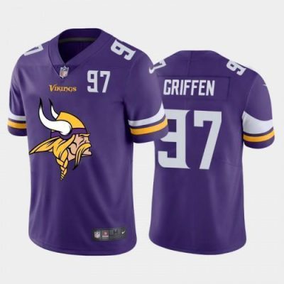 Minnesota Vikings #97 Everson Griffen Purple Nike Big Team Logo Player Vapor Limited NFL Jersey