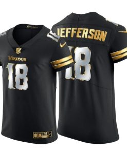Minnesota Vikings #18 Justin Jefferson Nike Black Edition Vapor Untouchable Elite NFL Jersey