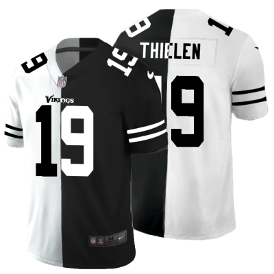 Minnesota Vikings #19 Adam Thielen Black V White Peace Split Nike Vapor Untouchable Limited NFL Jersey