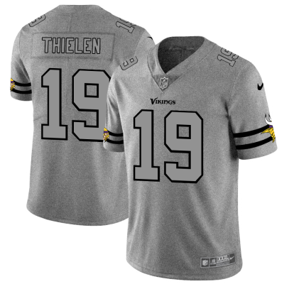 Minnesota Vikings #19 Adam Thielen Nike Gray Gridiron II Vapor Untouchable Limited NFL Jersey