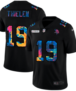 Minnesota Vikings #19 Adam Thielen Nike Multi-Color Black 2020 NFL Crucial Catch Vapor Untouchable Limited Jersey
