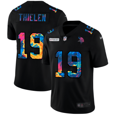 Minnesota Vikings #19 Adam Thielen Nike Multi-Color Black 2020 NFL Crucial Catch Vapor Untouchable Limited Jersey