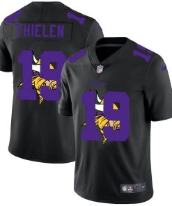 Minnesota Vikings #19 Adam Thielen Nike Team Logo Dual Overlap Limited NFL Jersey Black