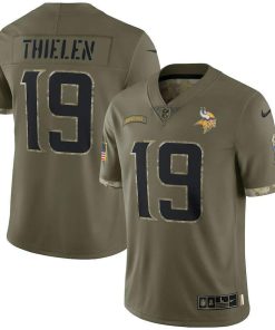 Minnesota Vikings #19 Adam Thielen Nike 2022 Salute To Service Limited Jersey - Olive
