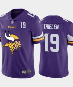 Minnesota Vikings #19 Adam Thielen Purple Nike Big Team Logo Player Vapor Limited NFL Jersey