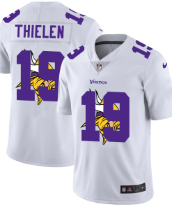 Minnesota Vikings #19 Adam Thielen White Nike Team Logo Dual Overlap Limited NFL Jersey