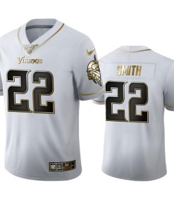 Minnesota Vikings #22 Harrison Smith Nike White Golden Edition Vapor Limited NFL 100 Jersey