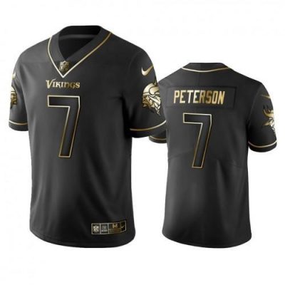 Minnesota Vikings #7 Patrick Peterson Stitched NFL Vapor Untouchable Limited Black Golden Jersey