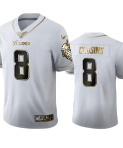 Minnesota Vikings #8 Kirk Cousins Nike White Golden Edition Vapor Limited NFL 100 Jersey