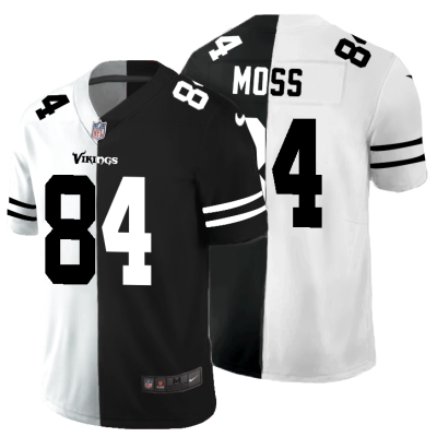 Minnesota Vikings #84 Randy Moss Black V White Peace Split Nike Vapor Untouchable Limited NFL Jersey
