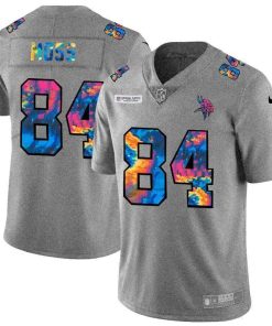 Minnesota Vikings #84 Randy Moss Nike Multi-Color 2020 NFL Crucial Catch NFL Jersey Greyheather