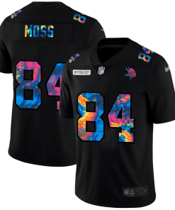 Minnesota Vikings #84 Randy Moss Nike Multi-Color Black 2020 NFL Crucial Catch Vapor Untouchable Limited Jersey