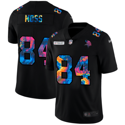 Minnesota Vikings #84 Randy Moss Nike Multi-Color Black 2020 NFL Crucial Catch Vapor Untouchable Limited Jersey