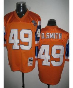Mitchel & Ness Denver Broncos #49 Dennis Smith Orange Stitched Throwback NFL Jersey