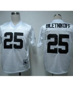 Mitchell & Ness Las Vegas Raiders #25 Fred Biletnikoff White Stitched Throwback NFL Jersey