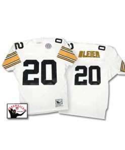 Mitchell & Ness Pittsburgh Steelers #20 Rocky Bleier White Stitched Throwback NFL Jersey
