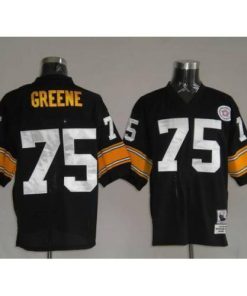 Mitchell & Ness Pittsburgh Steelers #75 Joe Greene Black Stitched Throwback NFL Jersey