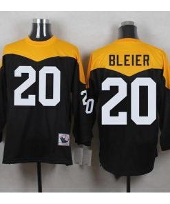 Mitchell And Ness 1967 Pittsburgh Steelers #20 Rocky Bleier Black/Yelllow Throwback Stitched NFL Jersey