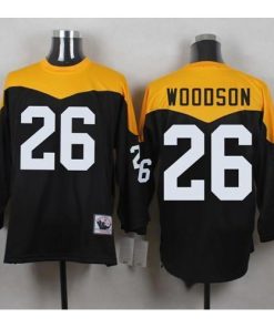Mitchell And Ness 1967 Pittsburgh Steelers #26 Rod Woodson Black/Yelllow Throwback Stitched NFL Jersey