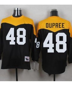 Mitchell And Ness 1967 Pittsburgh Steelers #48 Bud Dupree Black/Yelllow Throwback Stitched NFL Jersey