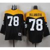 Mitchell And Ness 1967 Pittsburgh Steelers #78 Alejandro Villanueva Black/Yelllow Throwback Stitched NFL Jersey